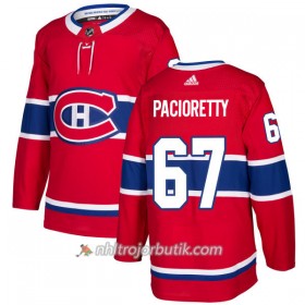 Män Ishockey Montreal Canadiens Tröja Max Pacioretty 67 Adidas 2017-2018 Röd Authentic